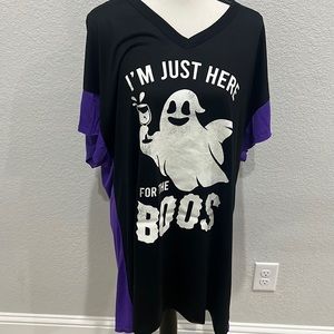 Halloween Themed Pajama Dress Black/Purple